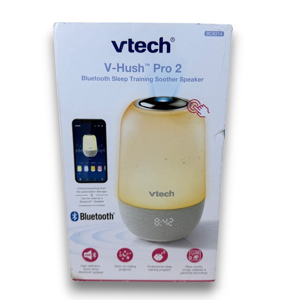VTech V-Hush‎ Pro 2 Bluetooth Sleep Training Soother Speaker BC8314 Night Light